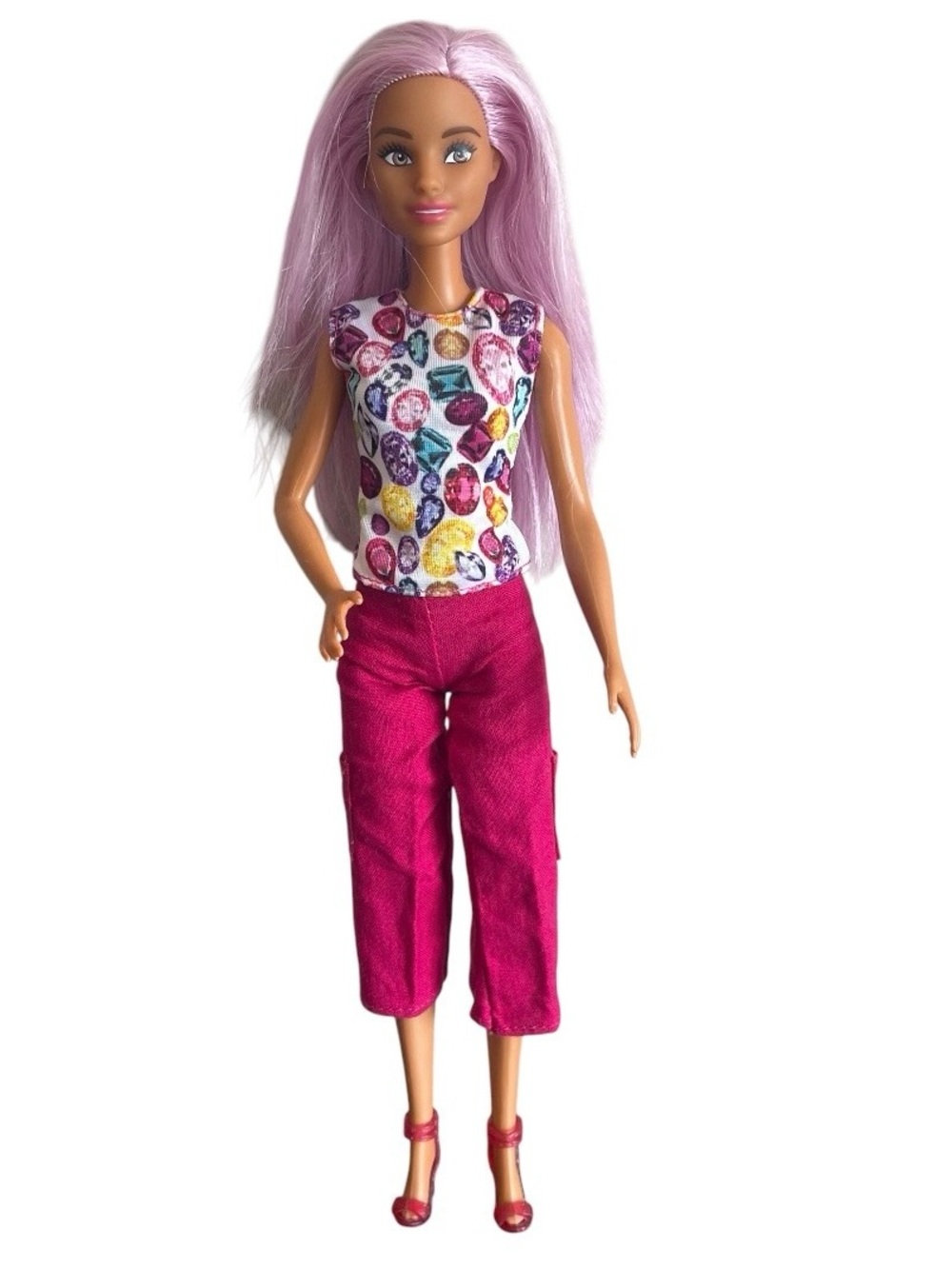 Barbie Pop Star Doll You Can Be Anything Mattel Purple Hair Custom Outfit 12in